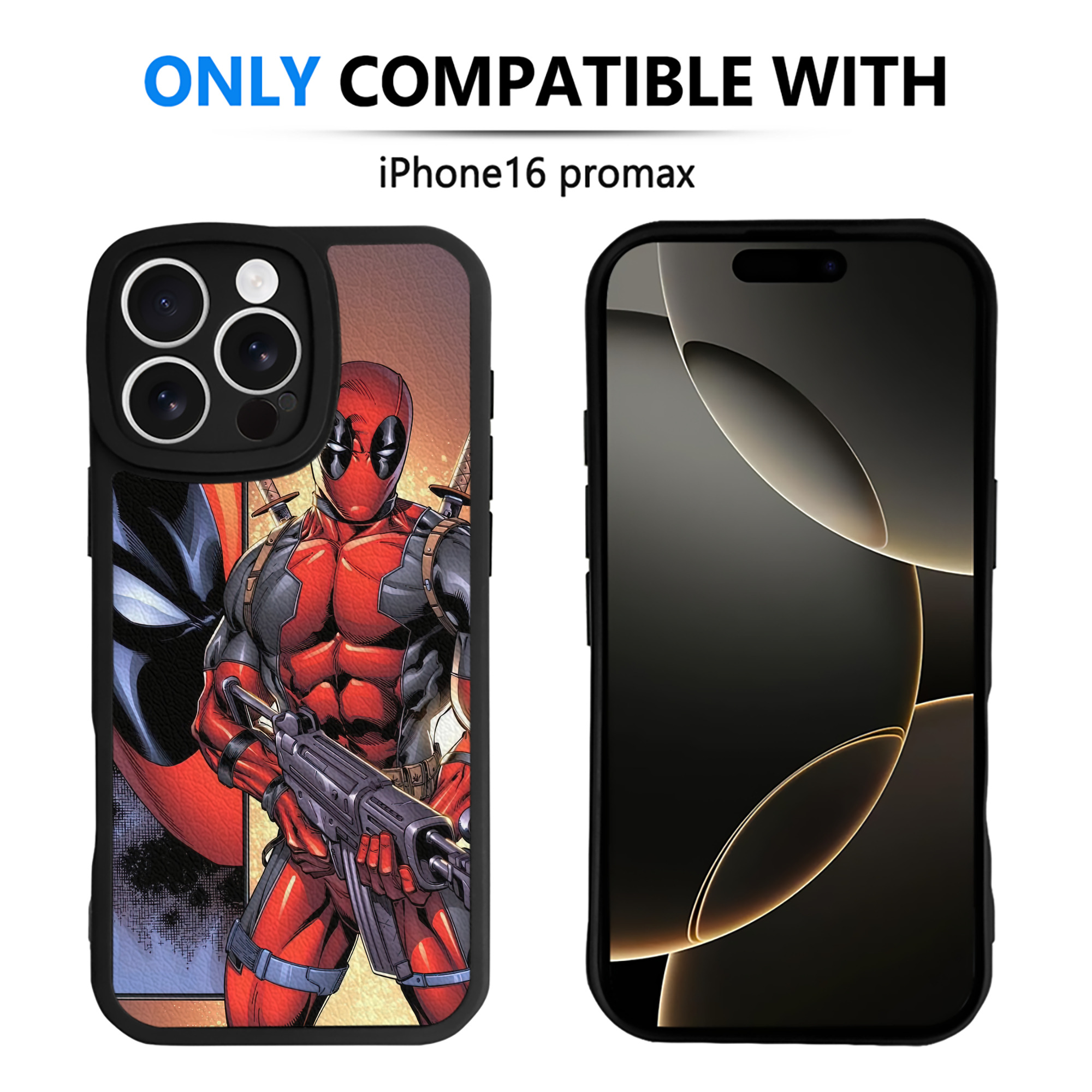 （画像用） Deadpool デッドプール 【iPhone 16シリーズ対応】シリコンスマホケース（レザー調） 材質：シリコン